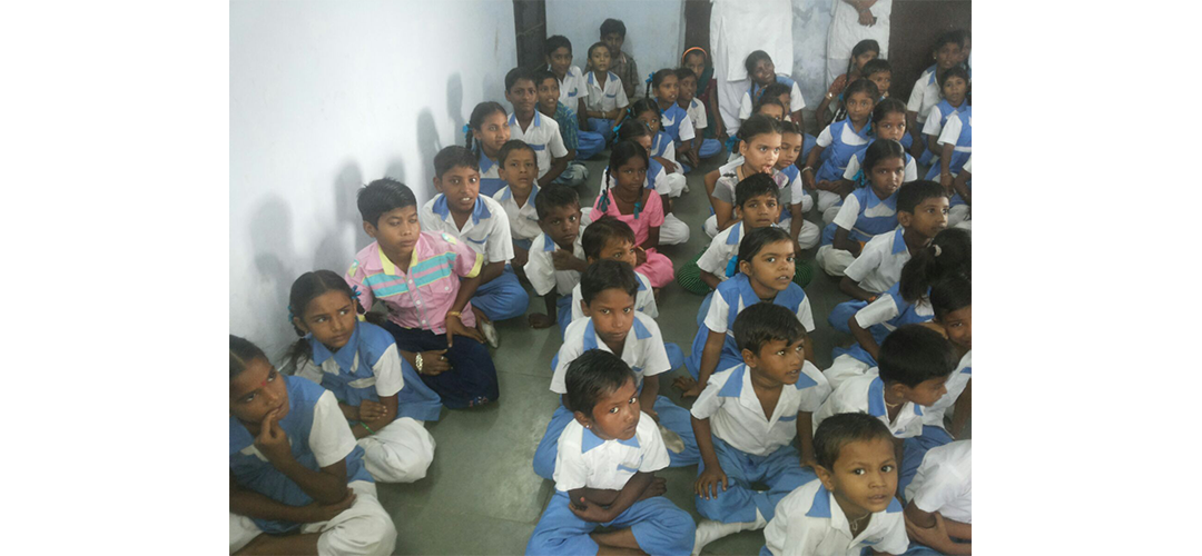 Children in the earliest days of Footpath School, 2015