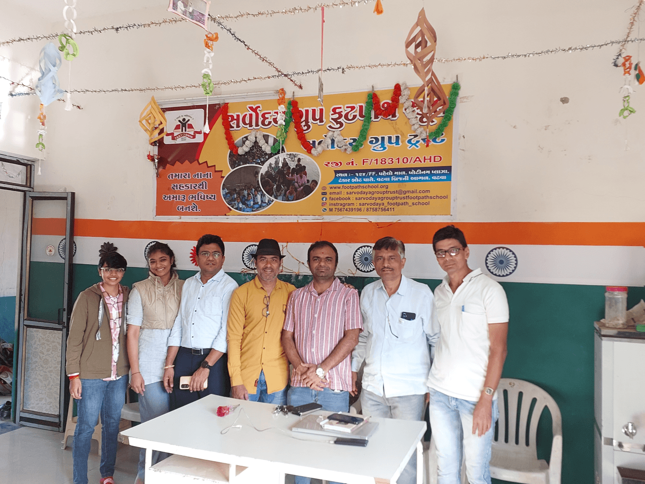 A birthday celebrated together at a Footpath School centre